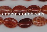 CAG4211 15.5 inches 8*12mm oval natural fire agate beads