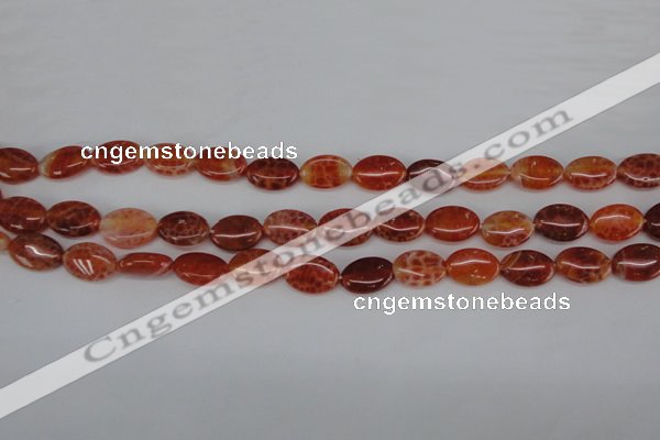 CAG4211 15.5 inches 8*12mm oval natural fire agate beads