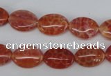 CAG4212 15.5 inches 10*14mm oval natural fire agate beads