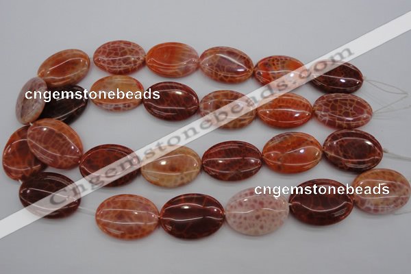 CAG4217 15.5 inches 22*30mm oval natural fire agate beads