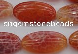 CAG4218 15.5 inches 15*30mm oval natural fire agate beads