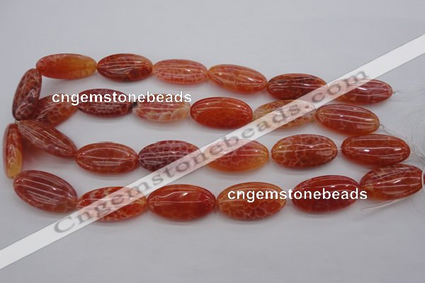 CAG4218 15.5 inches 15*30mm oval natural fire agate beads