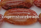 CAG4220 15.5 inches 25*50mm oval natural fire agate beads