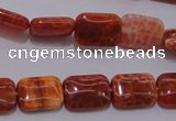 CAG4224 15.5 inches 10*14mm rectangle natural fire agate beads