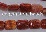 CAG4224 15.5 inches 10*14mm rectangle natural fire agate beads