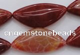 CAG4236 15.5 inches 18*39mm triangle natural fire agate beads