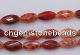 CAG4268 15.5 inches 6*12mm faceted marquise natural fire agate beads