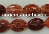 CAG4270 15.5 inches 13*18mm faceted oval natural fire agate beads