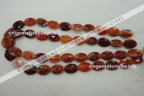 CAG4270 15.5 inches 13*18mm faceted oval natural fire agate beads