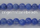 CAG4300 15.5 inches 4mm round dyed blue fire agate beads