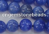 CAG4302 15.5 inches 8mm round dyed blue fire agate beads