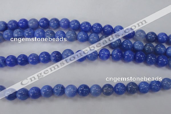 CAG4302 15.5 inches 8mm round dyed blue fire agate beads