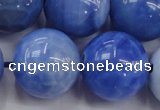 CAG4305 15.5 inches 14mm round dyed blue fire agate beads