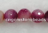 CAG432 15.5 inches 16mm faceted round agate beads Wholesale