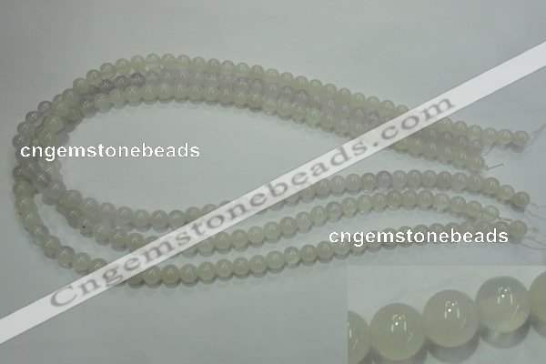 CAG4341 15.5 inches 6mm round white agate beads wholesale