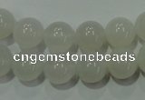 CAG4343 15.5 inches 10mm round white agate beads wholesale