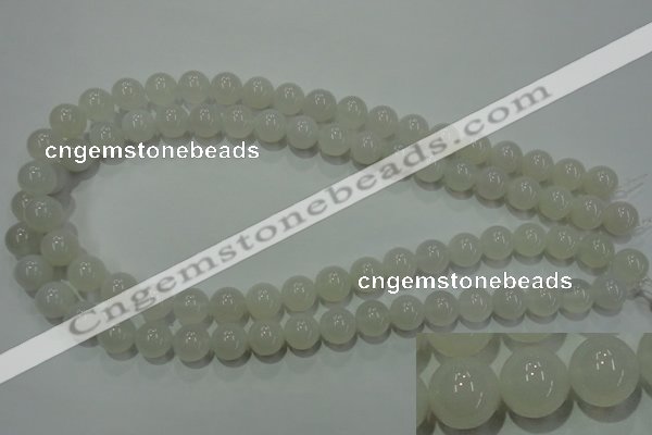 CAG4343 15.5 inches 10mm round white agate beads wholesale