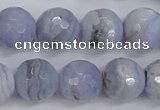 CAG4363 15.5 inches 10mm faceted round blue lace agate beads