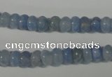 CAG4371 15.5 inches 5*8mm rondelle dyed blue lace agate beads