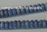 CAG4372 15.5 inches 5*10mm rondelle dyed blue lace agate beads