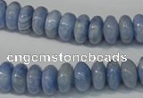 CAG4373 15.5 inches 6*12mm rondelle dyed blue lace agate beads