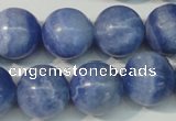 CAG4375 15.5 inches 16mm round dyed blue lace agate beads