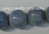 CAG4376 15.5 inches 18mm round dyed blue lace agate beads