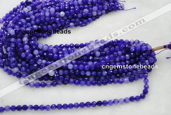 CAG438 5pcs 14mm&18mm faceted round violet agate beads wholesale