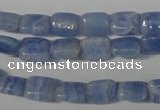 CAG4387 15.5 inches 8*10mm rectangle dyed blue lace agate beads