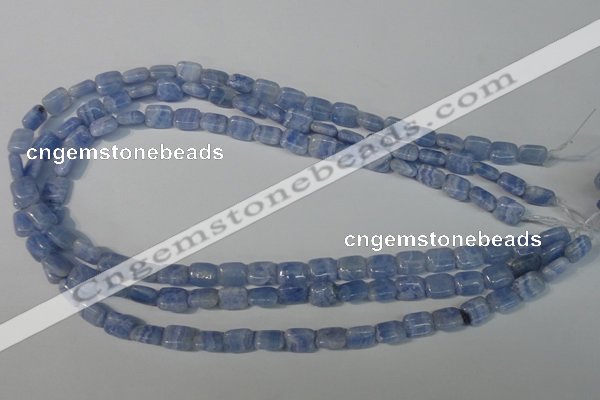 CAG4387 15.5 inches 8*10mm rectangle dyed blue lace agate beads