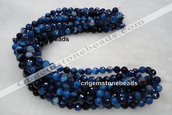 CAG439 15.5 inches 10mm faceted round agate beads wholesale