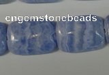 CAG4390 15.5 inches 18*25mm rectangle dyed blue lace agate beads