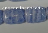 CAG4390 15.5 inches 18*25mm rectangle dyed blue lace agate beads