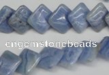 CAG4396 15.5 inches 12*12mm diamond dyed blue lace agate beads