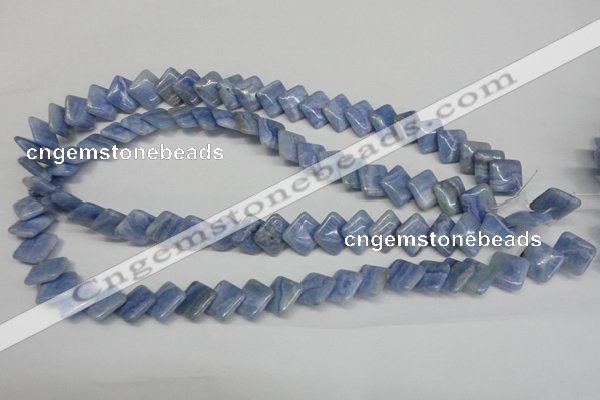 CAG4396 15.5 inches 12*12mm diamond dyed blue lace agate beads