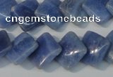 CAG4397 15.5 inches 14*14mm diamond dyed blue lace agate beads