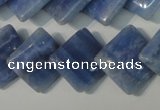 CAG4398 15.5 inches 18*18mm diamond dyed blue lace agate beads