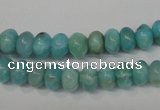 CAG4410 15.5 inches 5*8mm rondelle dyed blue lace agate beads