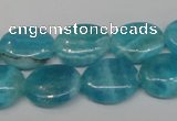 CAG4412 15.5 inches 12*16mm oval dyed blue lace agate beads