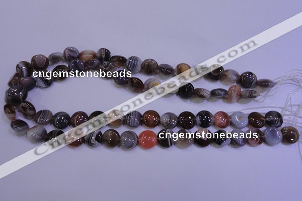 CAG4442 15.5 inches 12mm flat round botswana agate beads wholesale