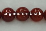 CAG446 15.5 inches 16mm round red agate gemstone beads wholesale