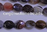 CAG4461 15.5 inches 10*12mm faceted oval botswana agate beads