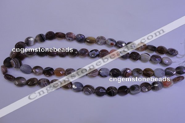 CAG4461 15.5 inches 10*12mm faceted oval botswana agate beads