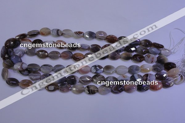 CAG4462 15.5 inches 10*14mm faceted oval botswana agate beads