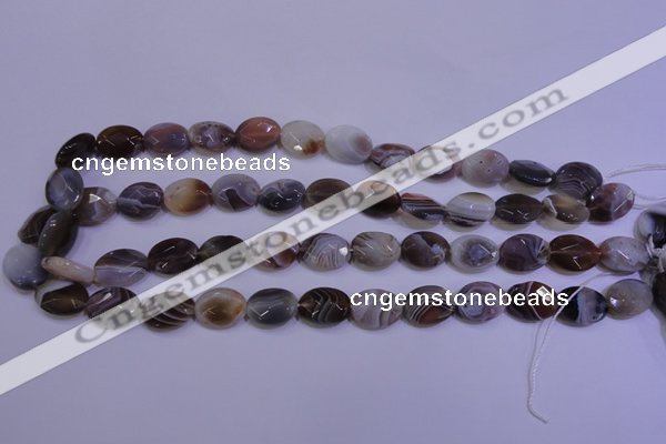 CAG4463 15.5 inches 12*16mm faceted oval botswana agate beads