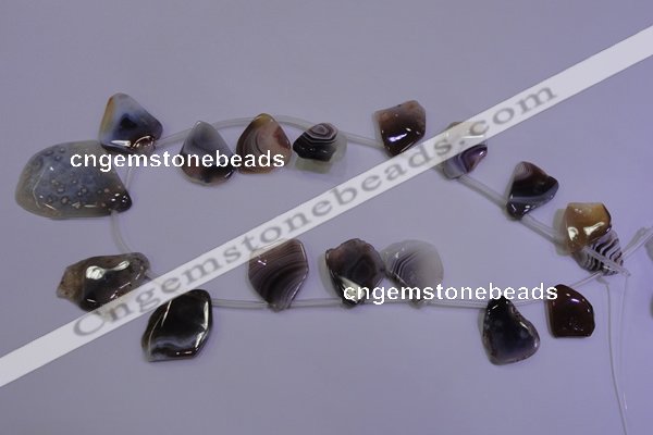 CAG4468 Top-drilled 15*20mm – 28*38mm freeform botswana agate beads