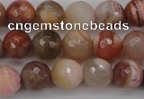 CAG4472 15.5 inches 8mm faceted round pink botswana agate beads