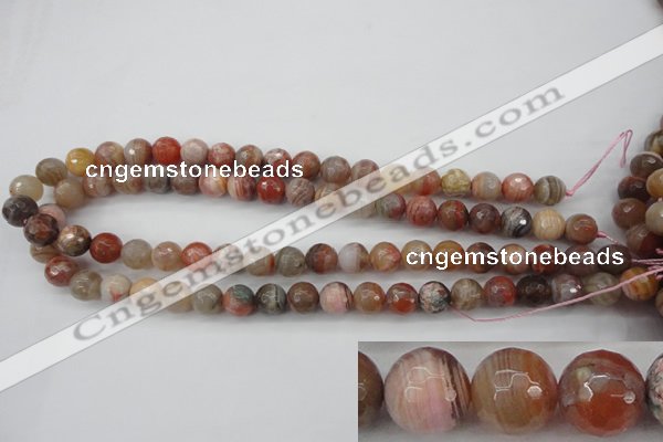 CAG4473 15.5 inches 10mm faceted round pink botswana agate beads