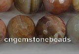 CAG4476 15.5 inches 16mm faceted round pink botswana agate beads