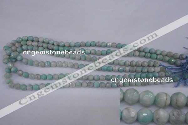 CAG4484 15.5 inches 6mm faceted round agate beads wholesale